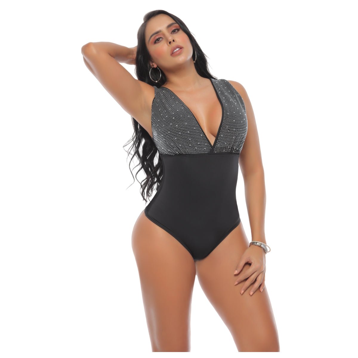 Body con faja abdominal invisible en powernet. 9021 - R3 - bellezaexpresslatina