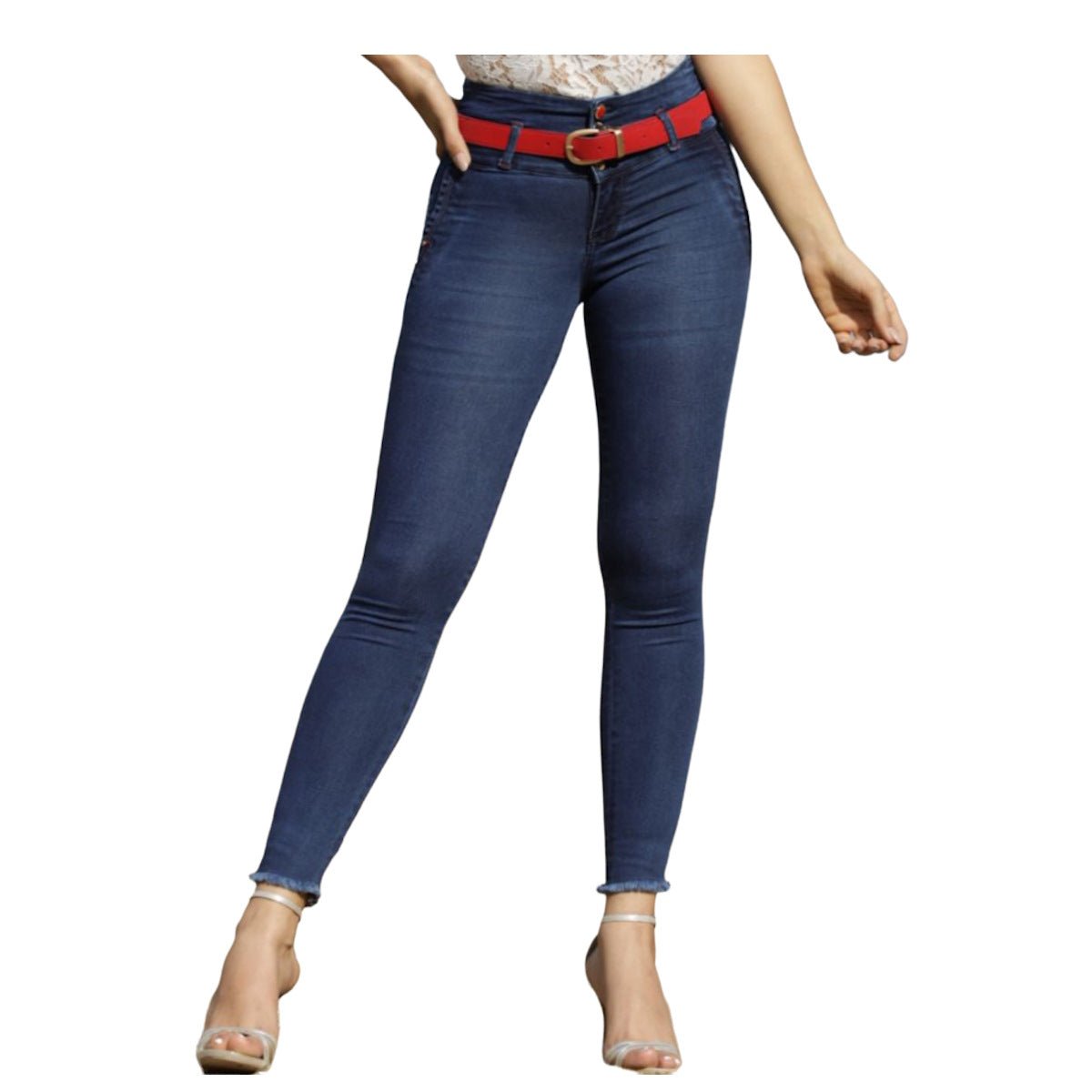 Jean Colombiano Azul Oscuro Bota Pitillo 860 - BEL - bellezaexpresslatina