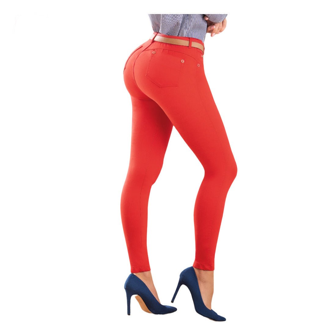Jean Colombiano Rojo Bota Pitillo 1506 - J2 - bellezaexpresslatina