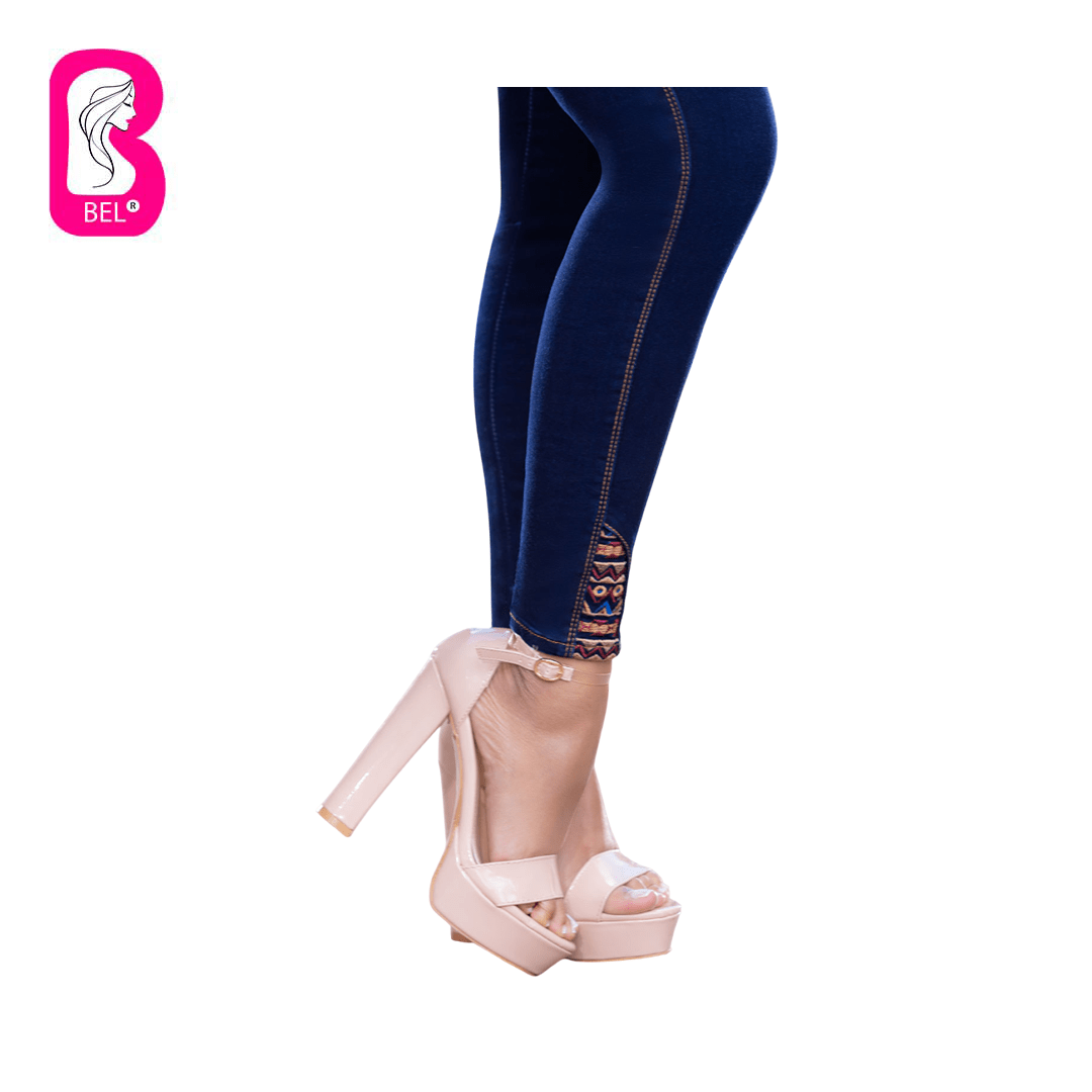 Jean push - up colombiano Azul oscuro bota pitillo 1594 - J2 - bellezaexpresslatina