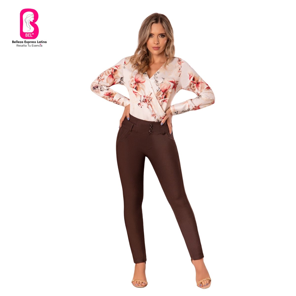 Pantalón PushUp Punto Roma. Bota Recta 8002 - bellezaexpresslatina