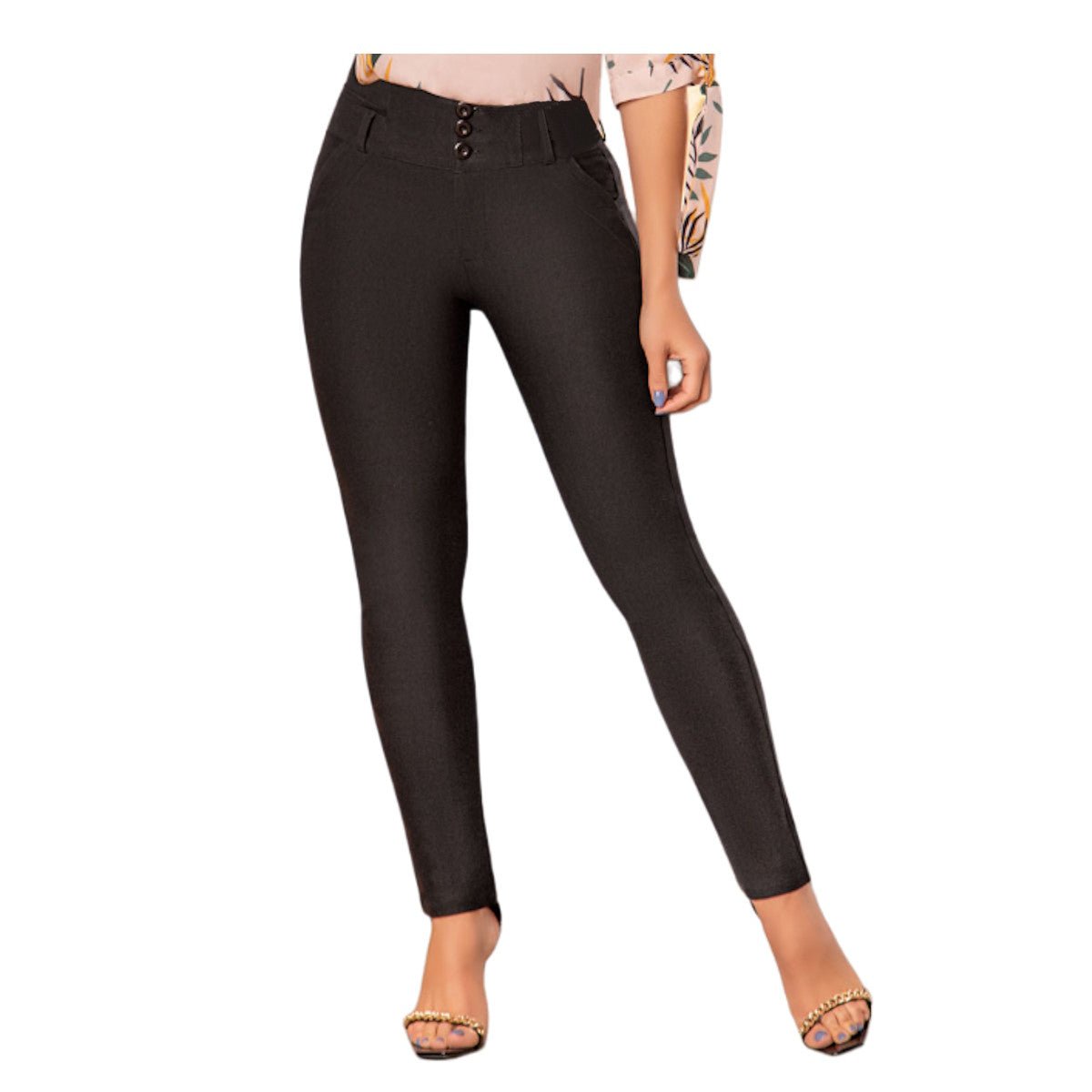 Pantalón PushUp Punto Roma. Bota Recta 8002 - bellezaexpresslatina
