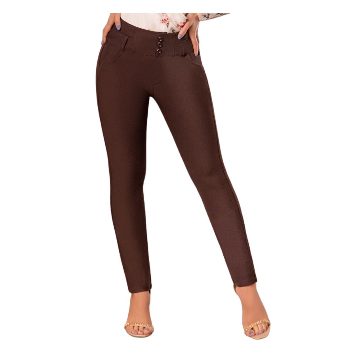 Pantalón PushUp Punto Roma. Bota Recta 8002 - bellezaexpresslatina