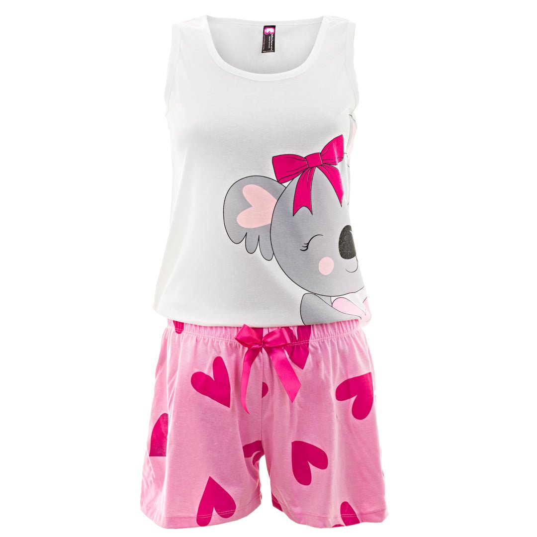 Pijama en Polialgodón con diseño Koala y corazones 887 - R4 - bellezaexpresslatina