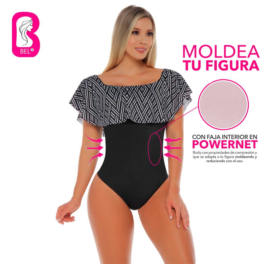 Body cuello bandeja con faja interna en Powernet 7859 - R3 - bellezaexpresslatina