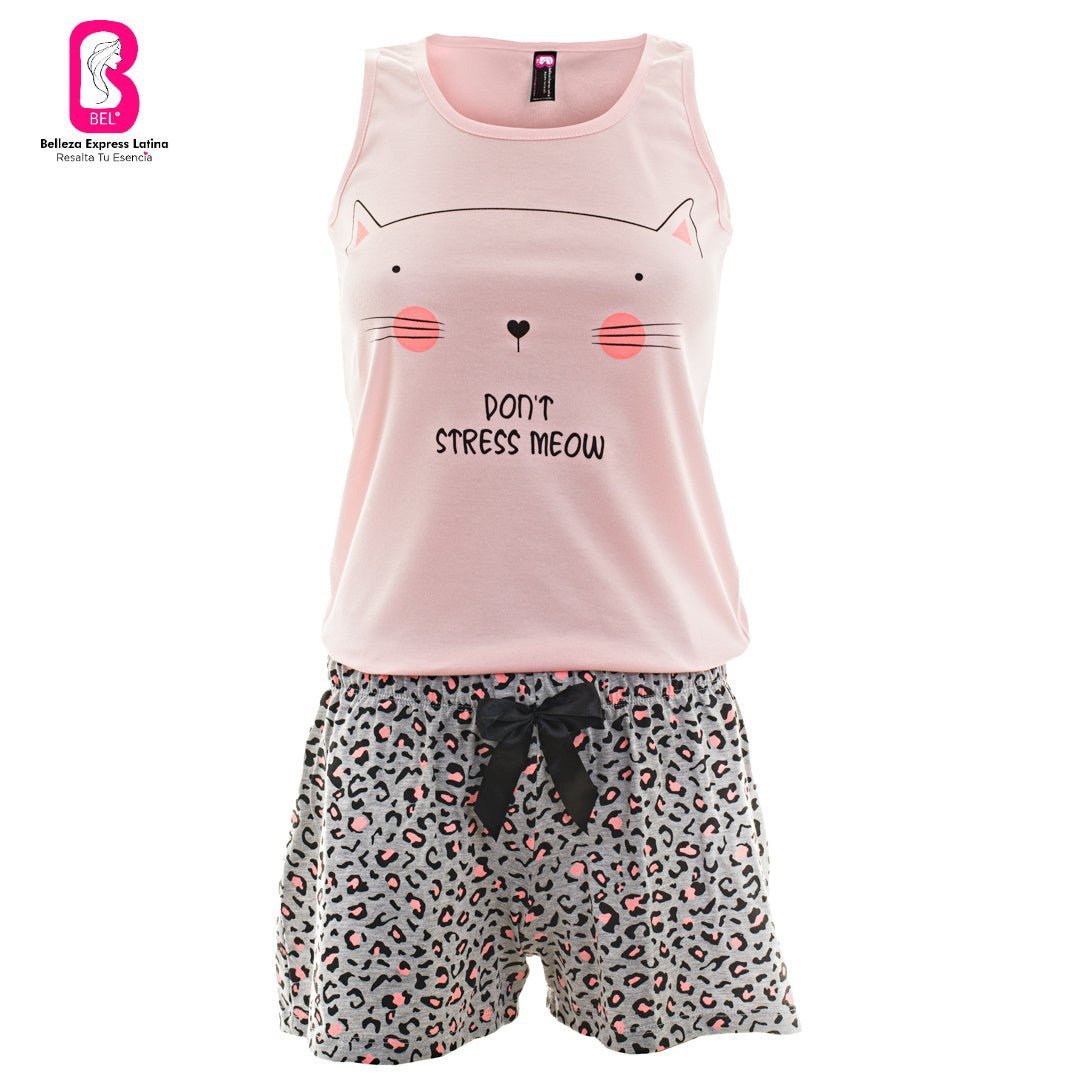 Pijama en Polialgodón con diseño manga sisa 885 - R4 - bellezaexpresslatina