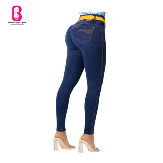 Jean push-up colombiano Azul bota pitillo 1576J2