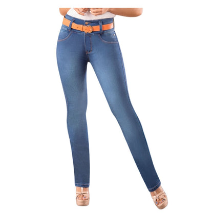 Jean push - up colombiano Azul claro bota Recta 8387 - J2 - bellezaexpresslatina