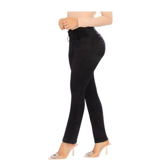 Jean push - up colombiano Negro bota Recta 8412 - J2 - bellezaexpresslatina