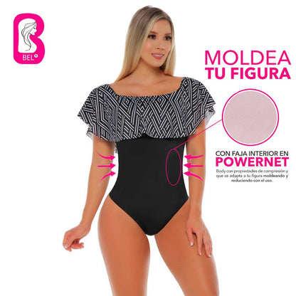 Body cuello bandeja con faja interna en Powernet 7859 - R3 - bellezaexpresslatina