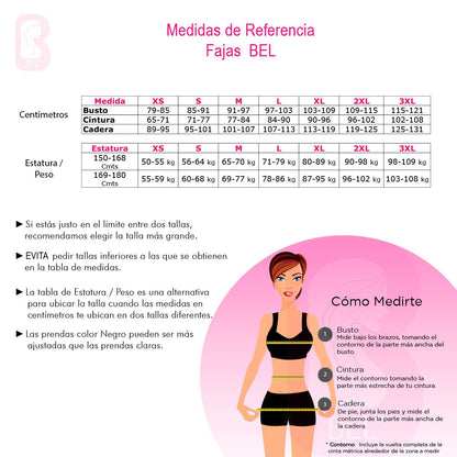 Faja reductora con soporte de busto y hasta la rodilla - bellezaexpresslatina
