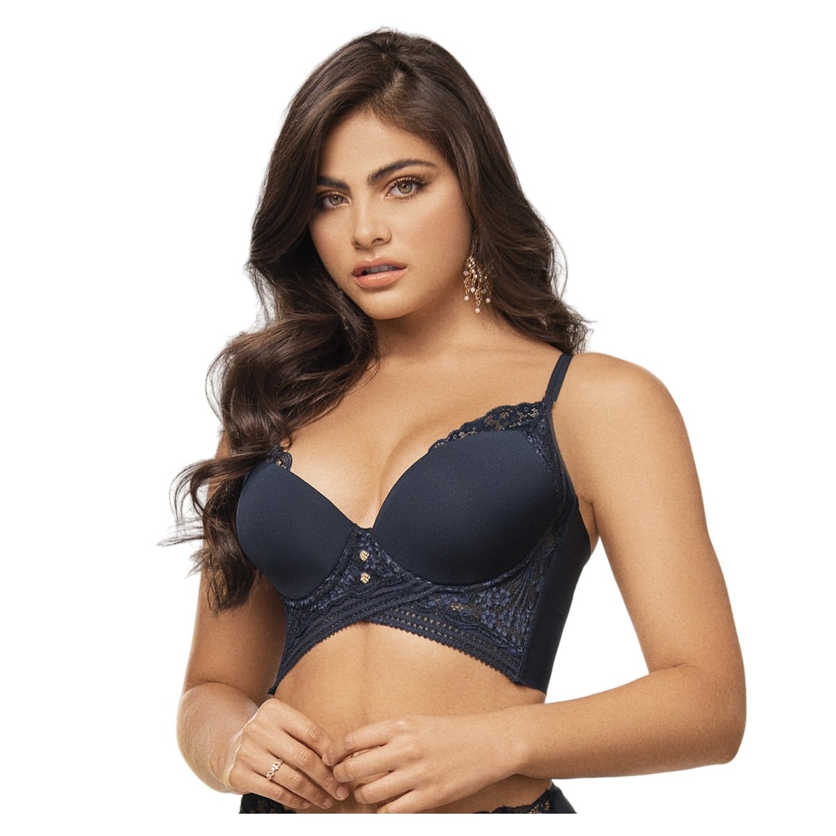 Sostén Colombiano en encaje y elástico decorativo I1 - 10014 - bellezaexpresslatina